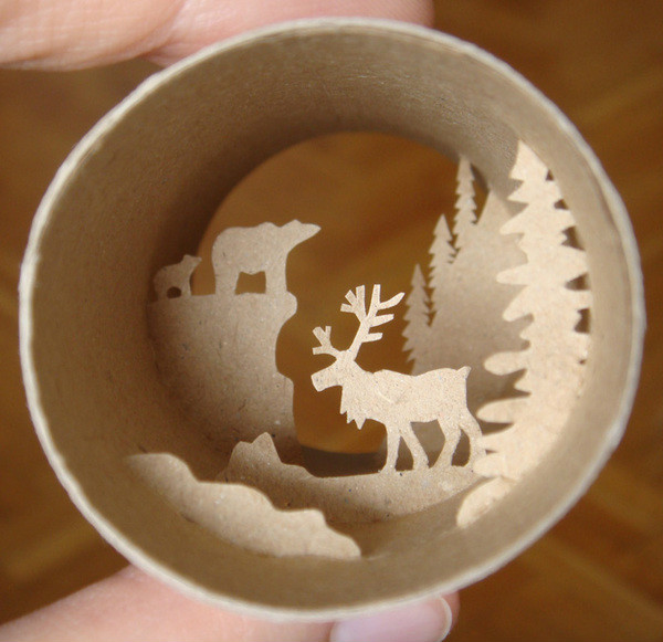 剪紙藝術(shù)，紙杯里的時光