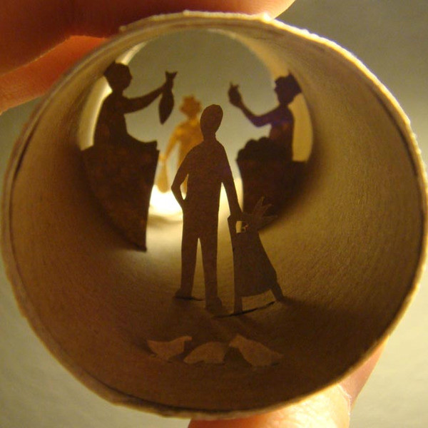 剪紙藝術，紙杯里的時光