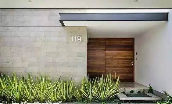 水泥墻樸素寂靜的美，庭院設(shè)計