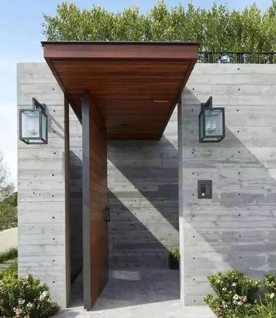 水泥墻樸素寂靜的美，庭院設(shè)計(jì)