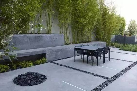 水泥墻樸素寂靜的美，庭院設(shè)計(jì)