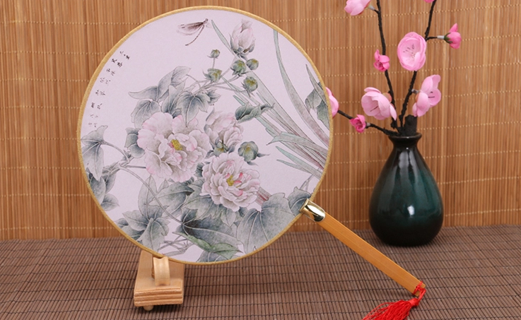古風(fēng)系列圖案的家佳樂文學(xué)復(fù)古團(tuán)扇