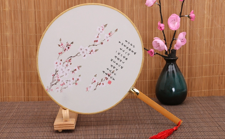 古風(fēng)系列圖案的家佳樂文學(xué)復(fù)古團(tuán)扇