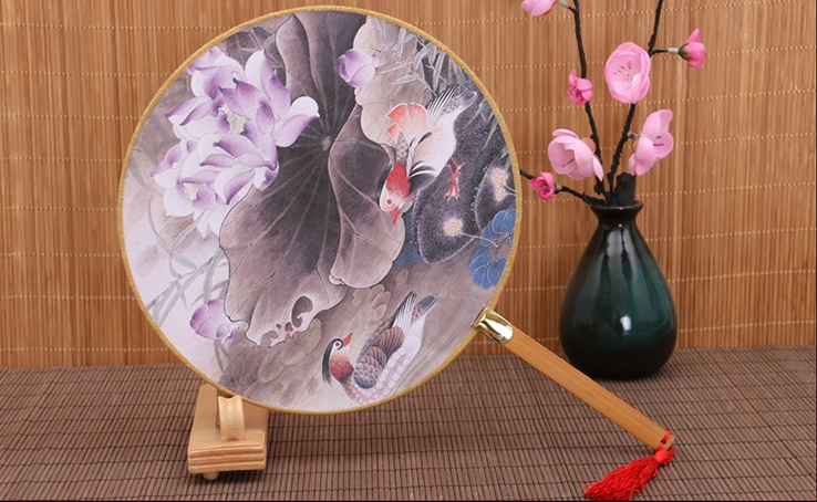 古風(fēng)系列圖案的家佳樂文學(xué)復(fù)古團(tuán)扇