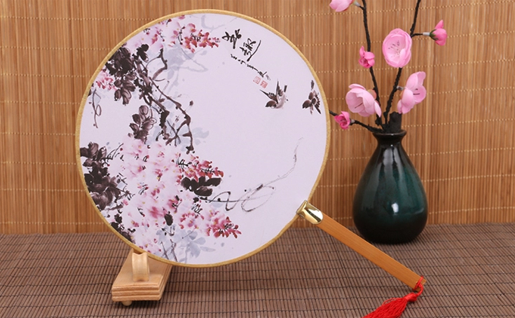 古風(fēng)系列圖案的家佳樂文學(xué)復(fù)古團(tuán)扇