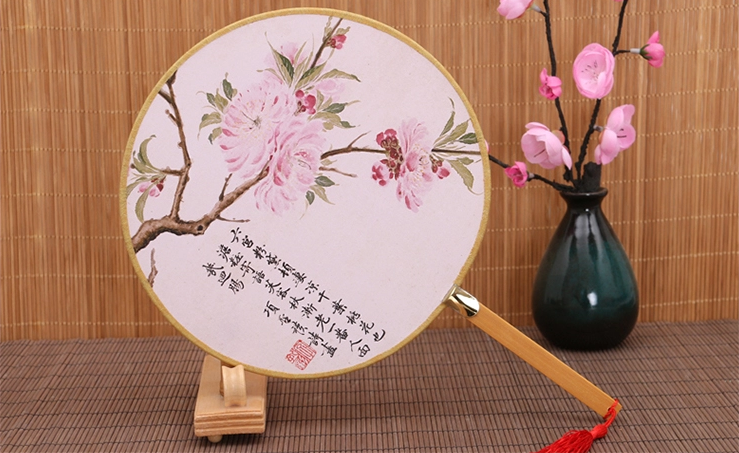 古風(fēng)系列圖案的家佳樂文學(xué)復(fù)古團(tuán)扇