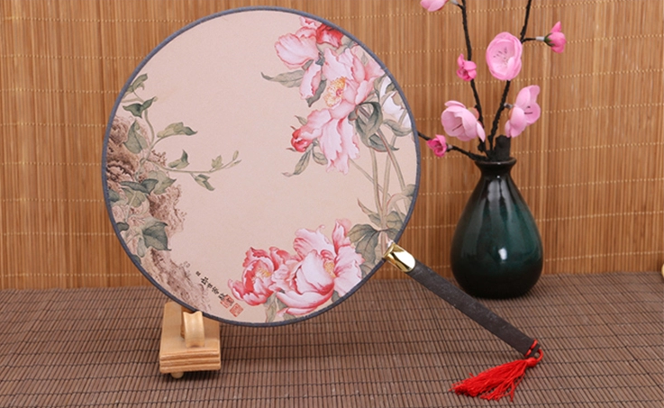 古風(fēng)系列圖案的家佳樂文學(xué)復(fù)古團(tuán)扇