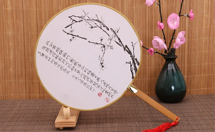 古風(fēng)系列圖案的家佳樂文學(xué)復(fù)古團(tuán)扇
