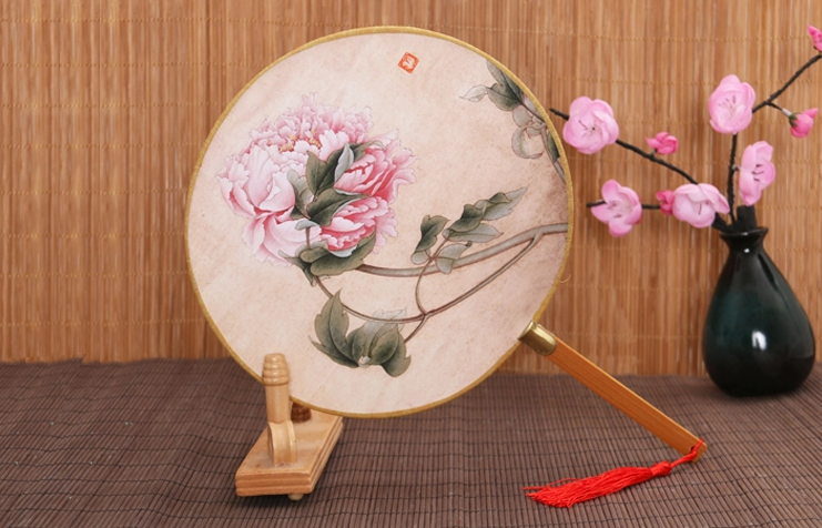 古風(fēng)系列圖案的家佳樂文學(xué)復(fù)古團扇