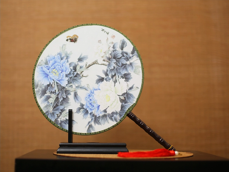 古風(fēng)古畫(huà)圖案系列雙面團(tuán)扇