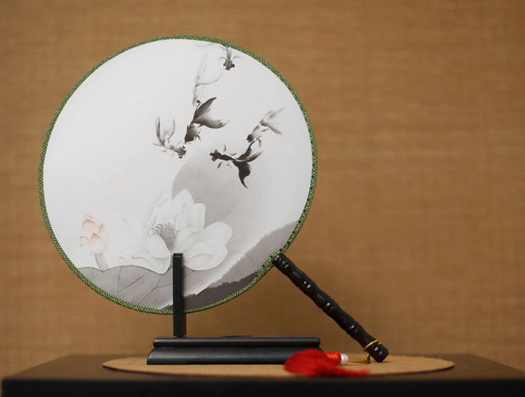 古風古畫圖案系列雙面團扇