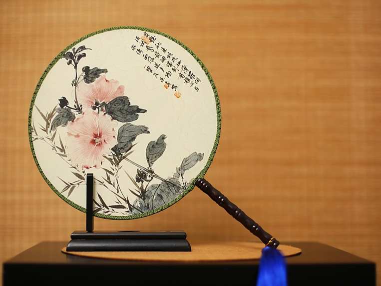 古風(fēng)古畫圖案系列雙面團(tuán)扇