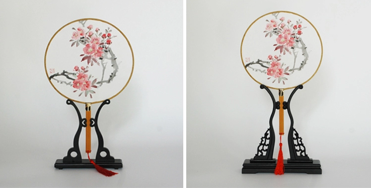 炎炎夏日的清涼，家佳樂文學(xué)手繪真絲團扇