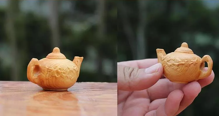 一組迷你可愛(ài)的手把件木雕工藝品