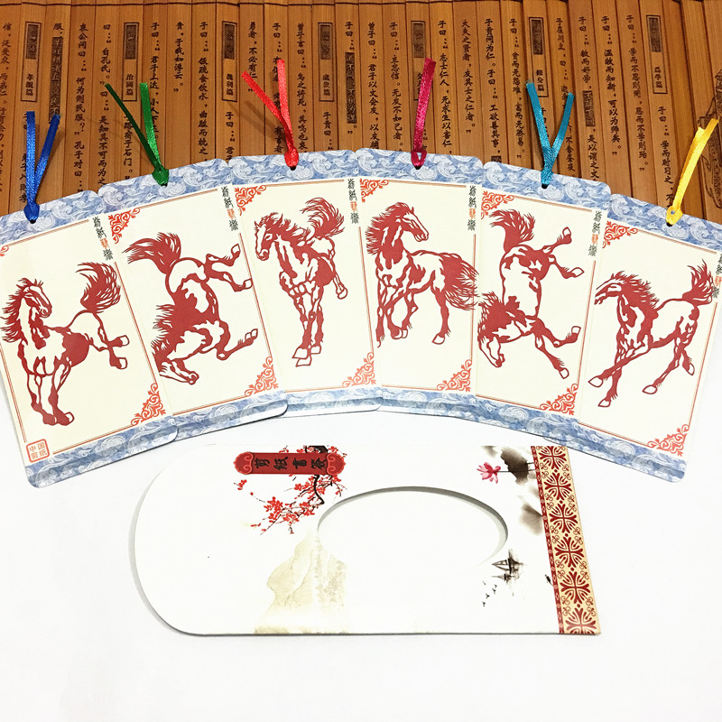 家佳樂文學古典元素剪紙書簽設計