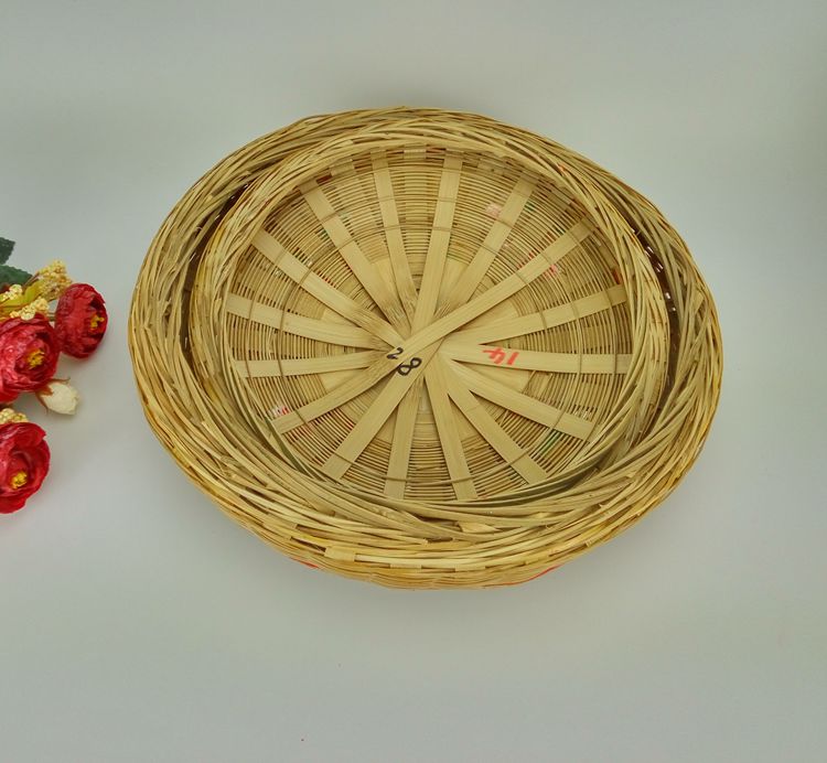 手工竹編竹籃，手繪彩繪禮品籃