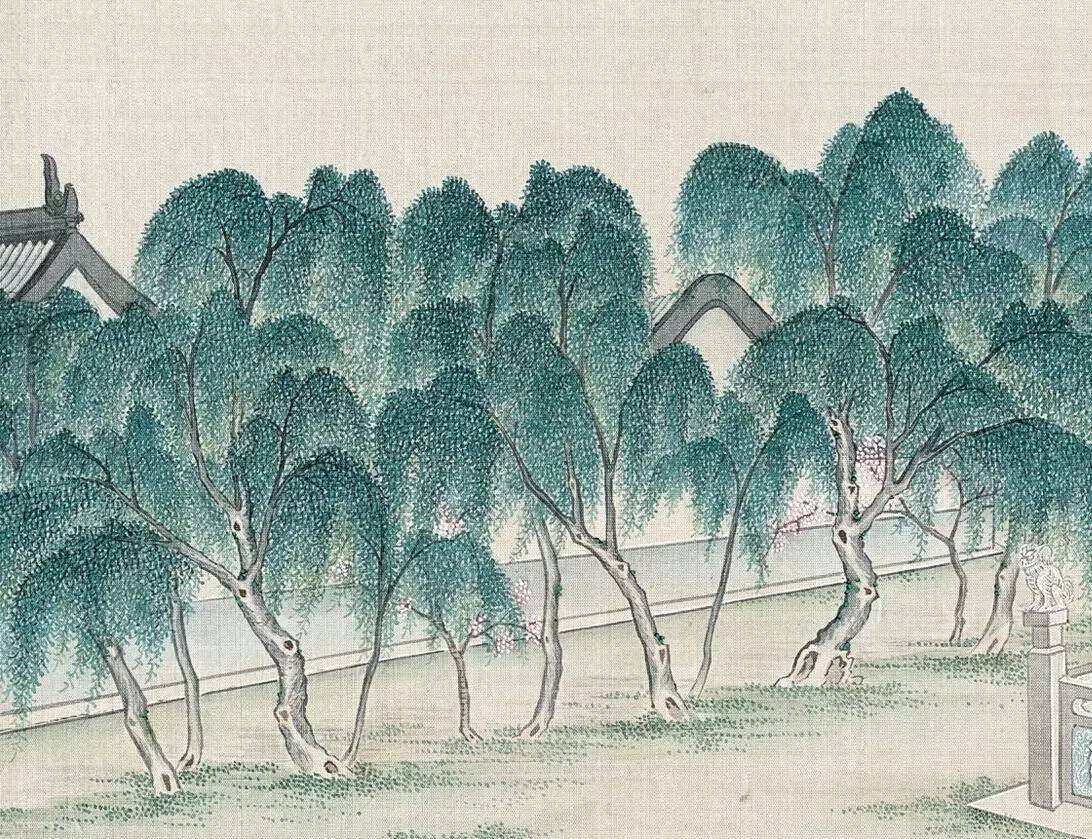 庭院深深，佳人依在