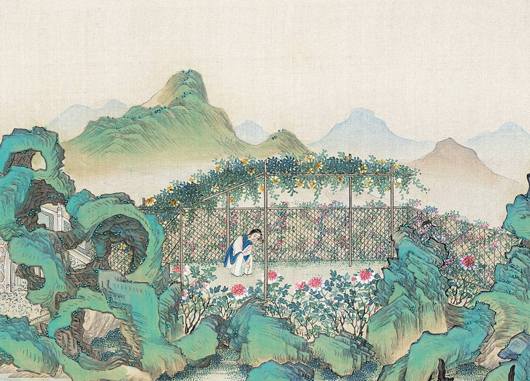 庭院深深，佳人依在