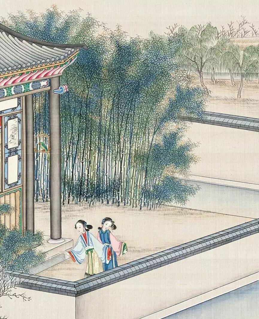 庭院深深，佳人依在