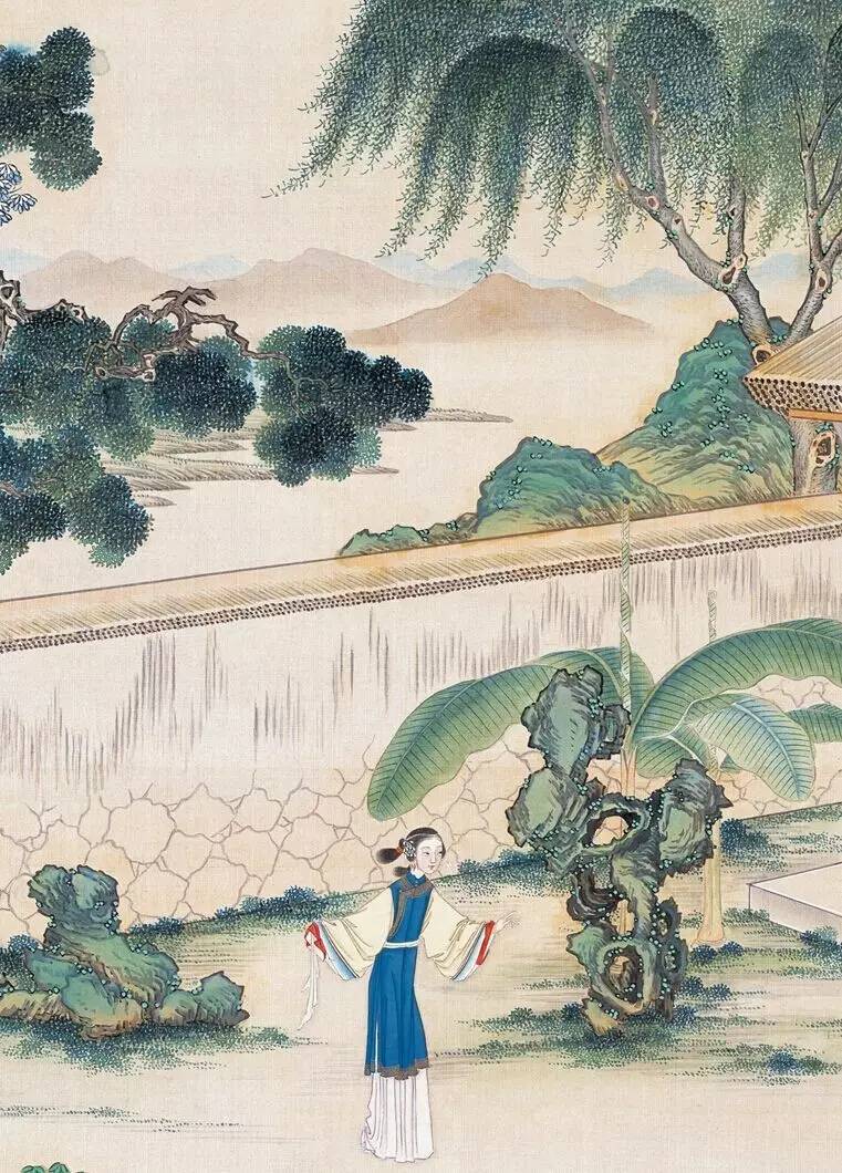 庭院深深，佳人依在