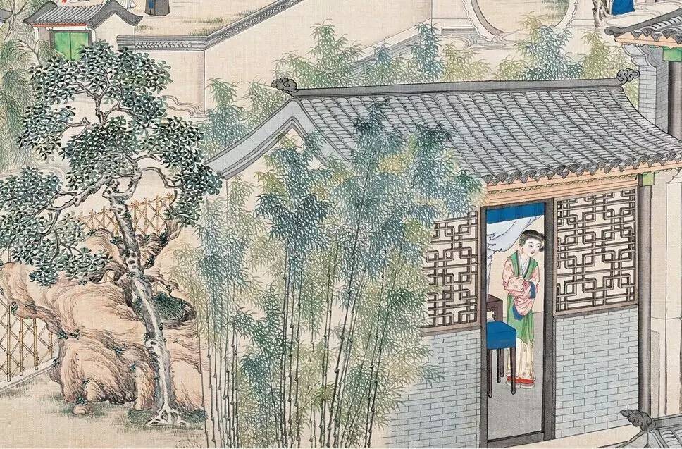 庭院深深，佳人依在