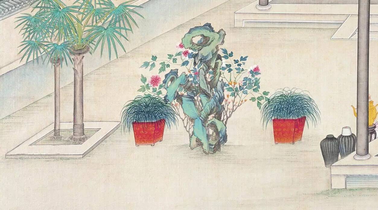 庭院深深，佳人依在