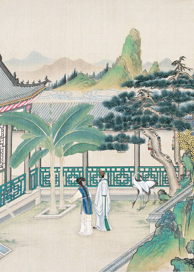 庭院深深，佳人依在