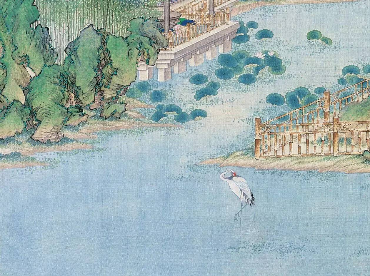 庭院深深，佳人依在