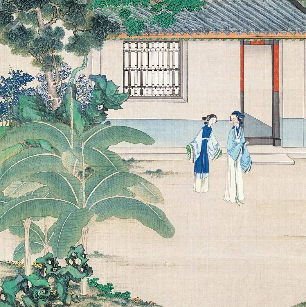 庭院深深，佳人依在