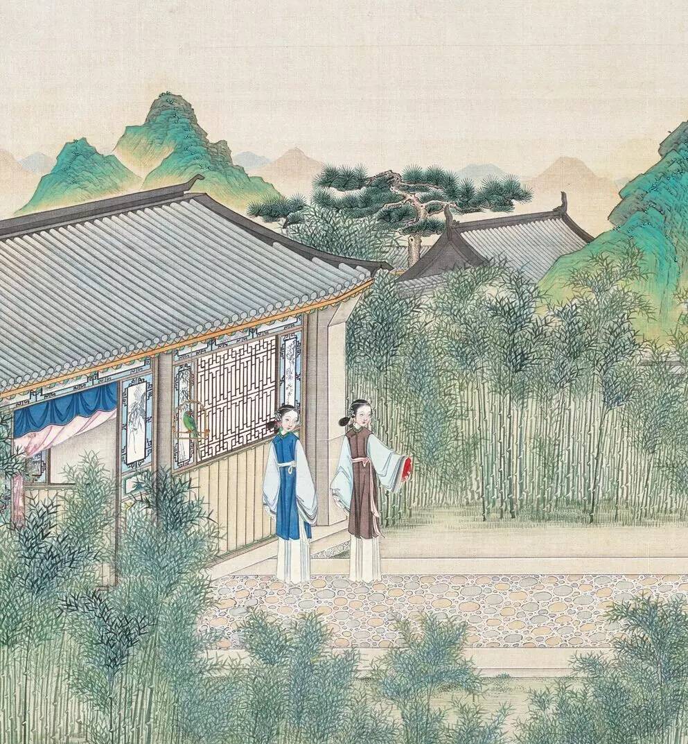 庭院深深，佳人依在