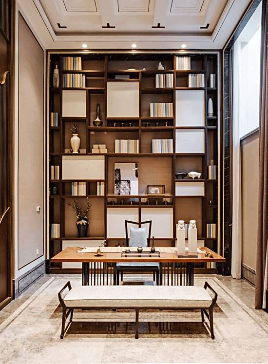 書房和茶室，新中式風(fēng)格的絕佳展現(xiàn)