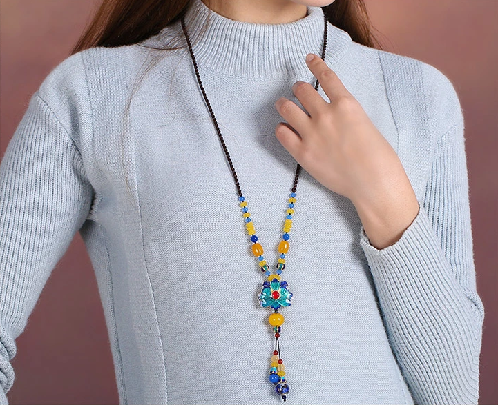 家佳樂(lè)文學(xué)吊墜瑪瑙配飾長(zhǎng)款項(xiàng)鏈掛飾