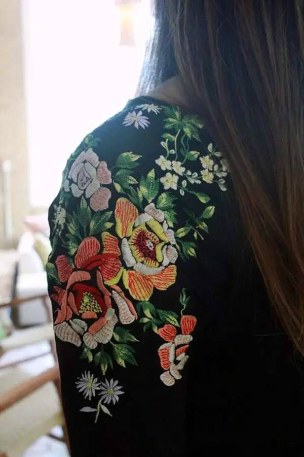 美的讓人無法呼吸，唯美刺繡圖案圖片