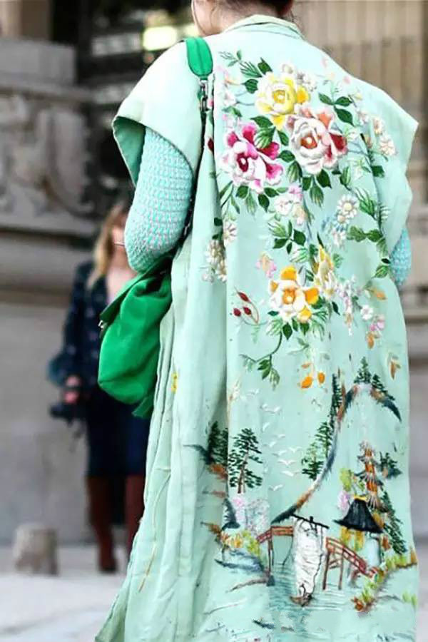 美的讓人無法呼吸，唯美刺繡圖案圖片