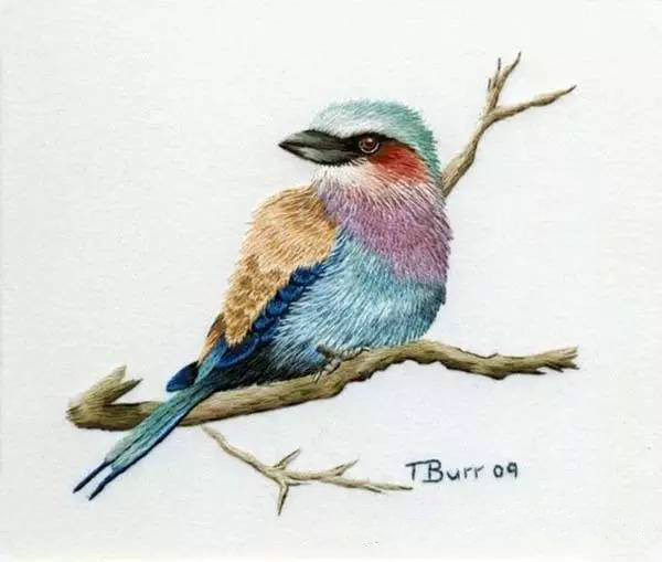 美的讓人無(wú)法呼吸，唯美刺繡圖案圖片