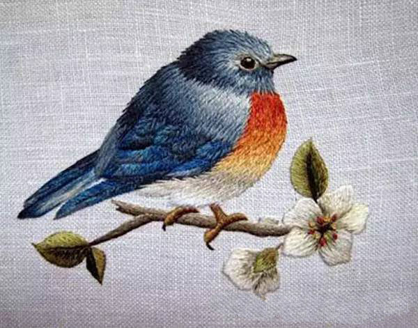 美的讓人無法呼吸，唯美刺繡圖案圖片