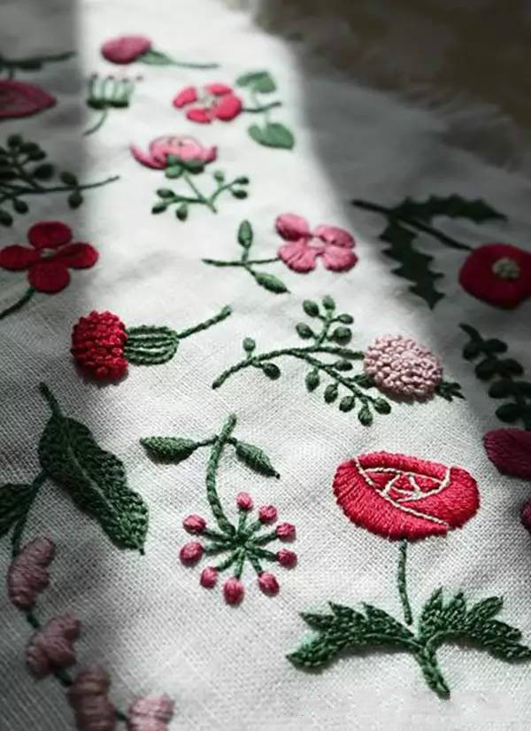 美的讓人無法呼吸，唯美刺繡圖案圖片