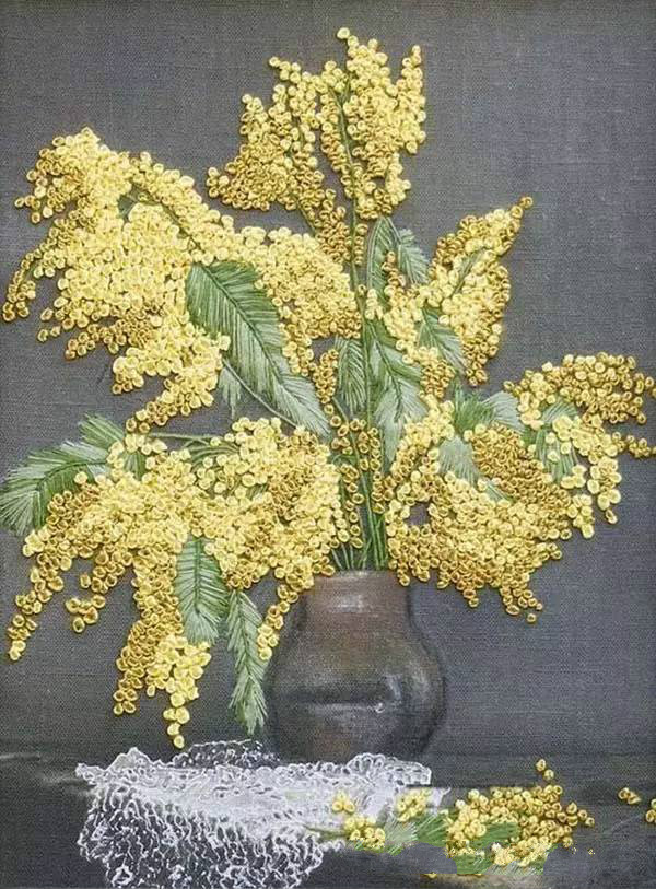 美的讓人無法呼吸，唯美刺繡圖案圖片