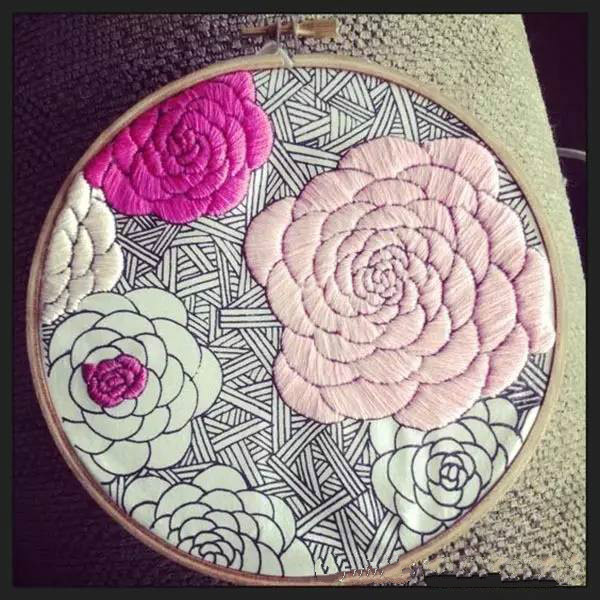 美的讓人無法呼吸，唯美刺繡圖案圖片