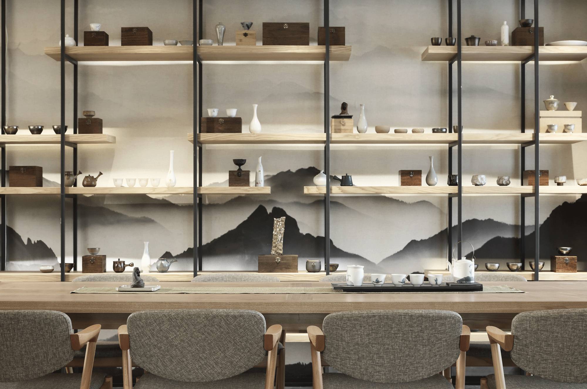 樸素安靜的禪意原木空間，中式裝修造景藝術(shù)