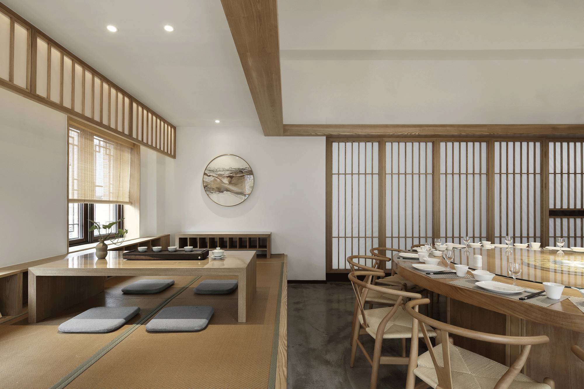 樸素安靜的禪意原木空間，中式裝修造景藝術(shù)