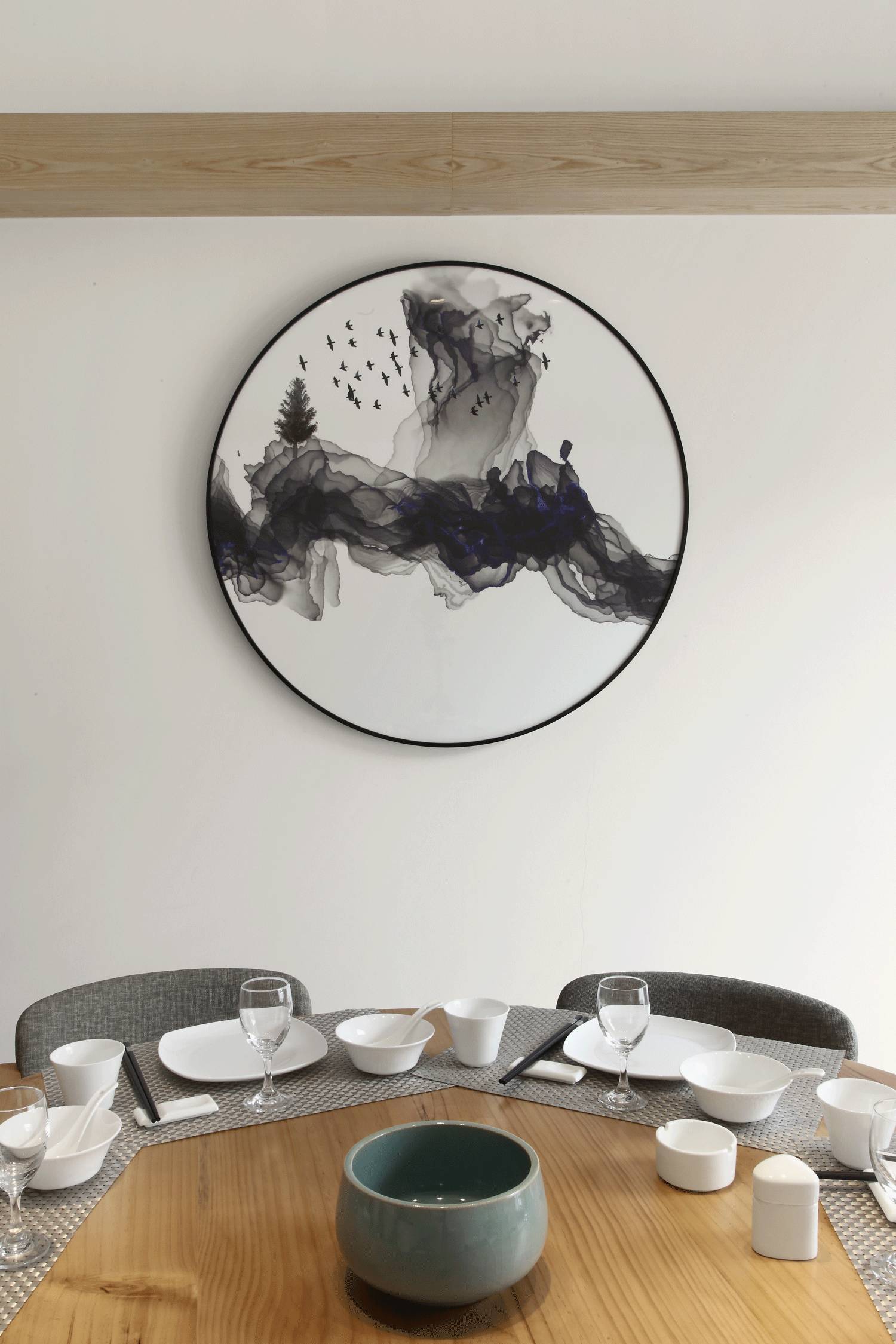 樸素安靜的禪意原木空間，中式裝修造景藝術