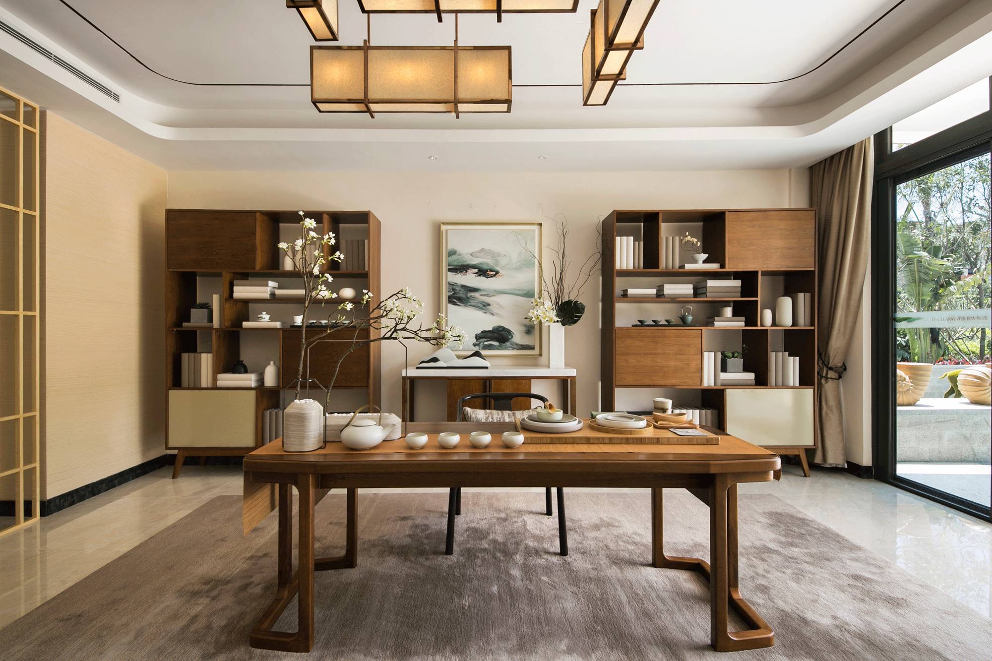 茶·時光的故事，290㎡典雅新中式裝修設計