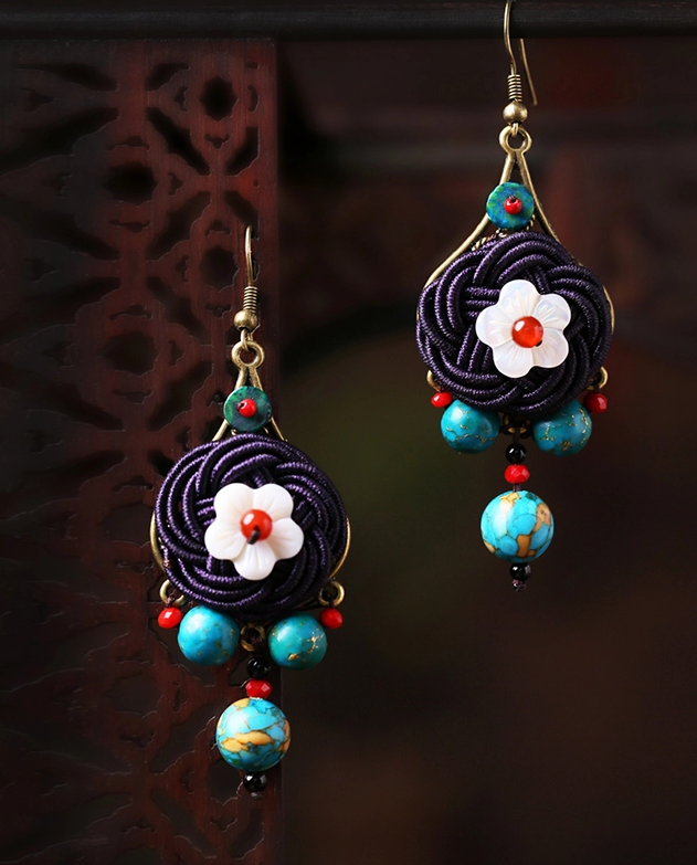 家佳樂文學手工耳環(huán)民族風編織耳環(huán)