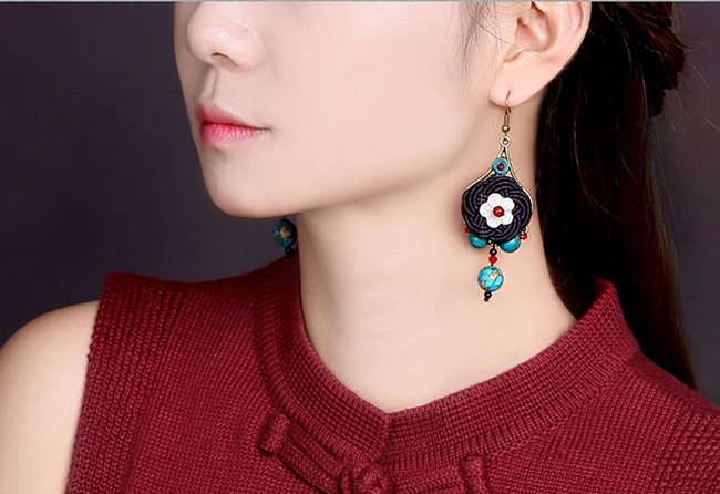 家佳樂文學手工耳環(huán)民族風編織耳環(huán)