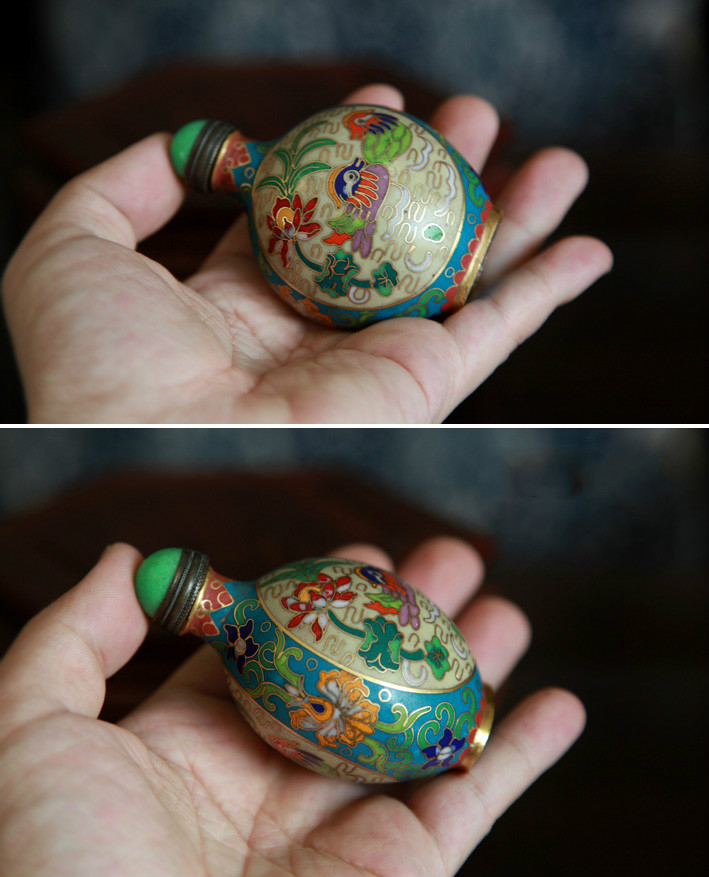 純手工景泰藍鼻煙壺