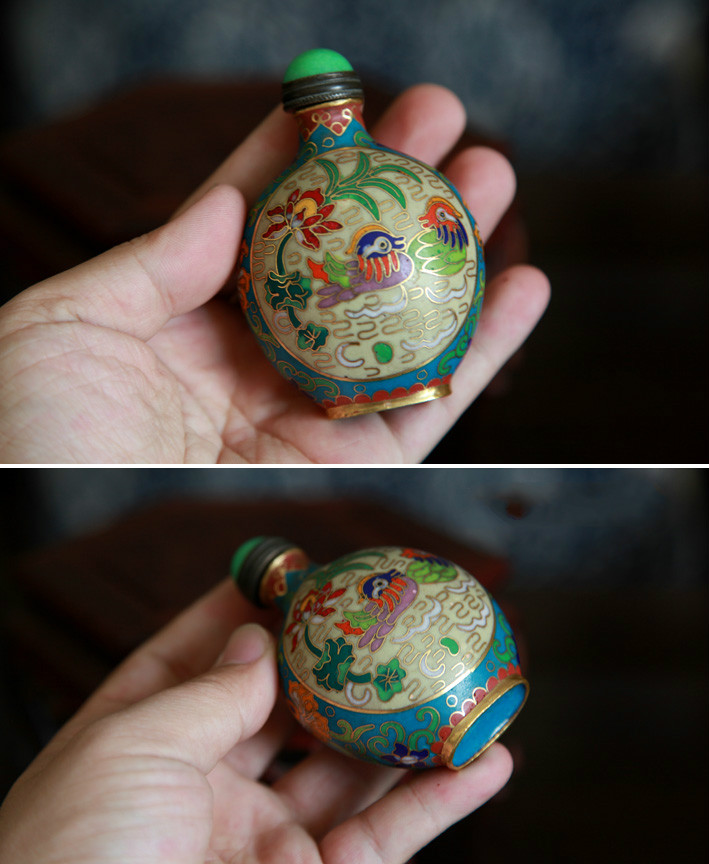 純手工景泰藍鼻煙壺