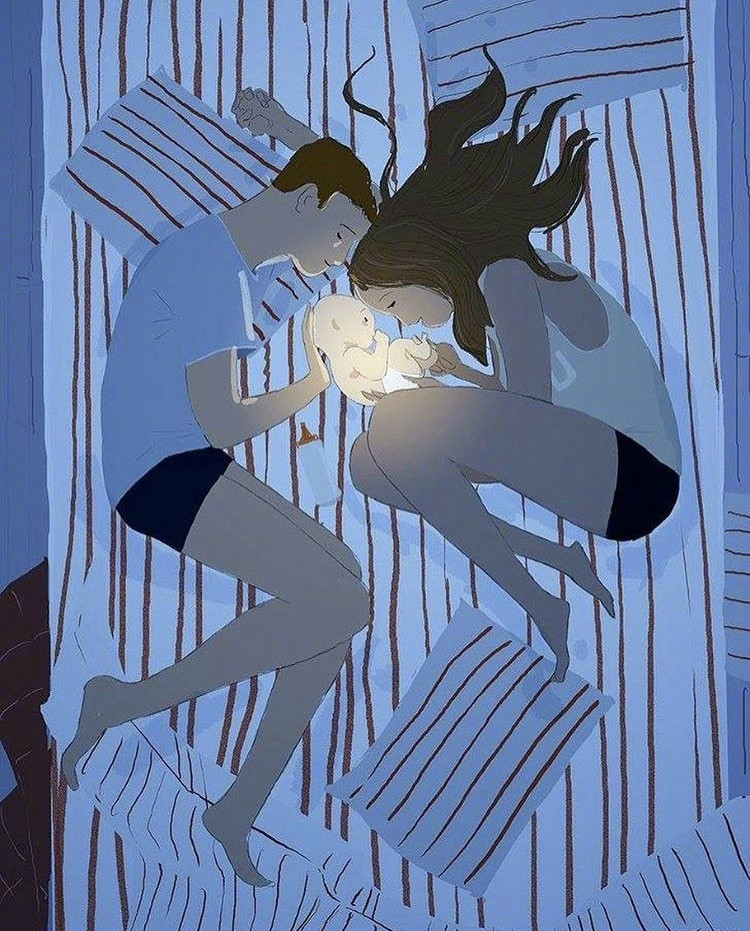 兩個(gè)人的時(shí)光，唯美插畫(huà)