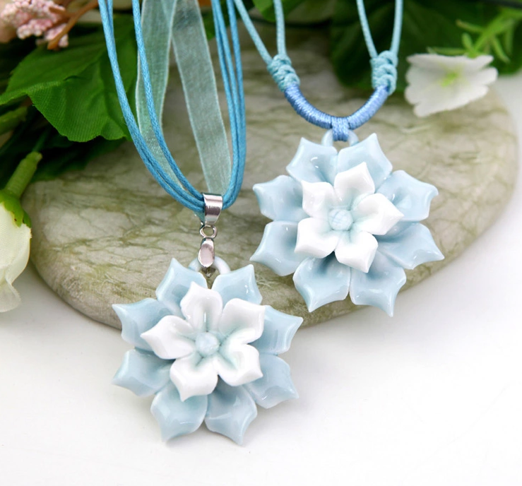 古風(fēng)白袂青衫家佳樂文學(xué)手工陶瓷項鏈