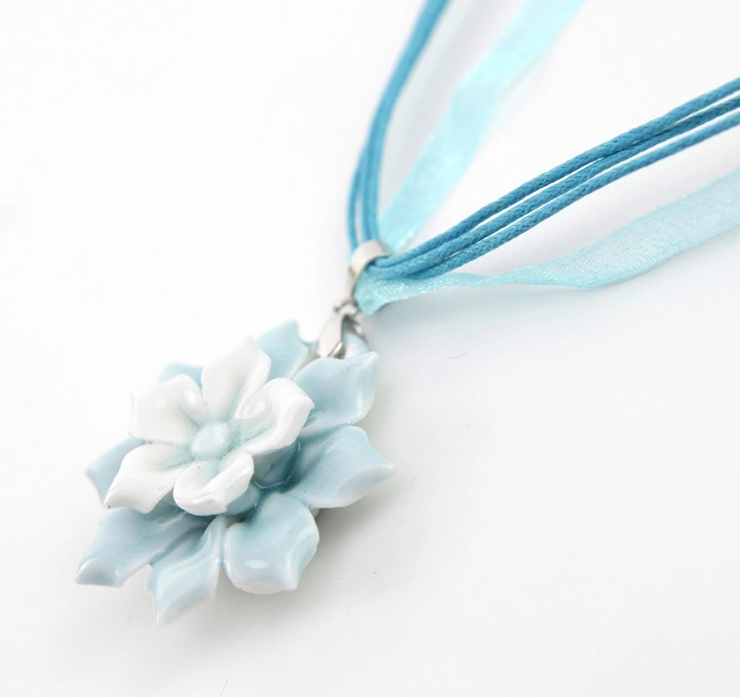 古風(fēng)白袂青衫家佳樂文學(xué)手工陶瓷項鏈